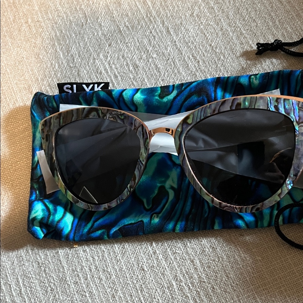 SLYK SHADES bombshell abalone sunglasses blue green - Picture 10 of 12